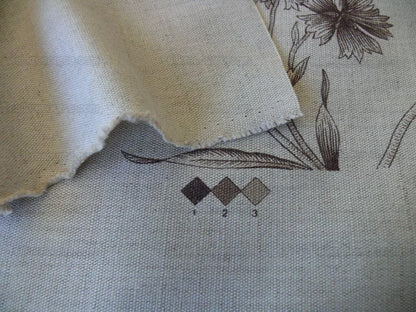 Scalamandre Hope Toile  Linen French Cotton Tulip Rose Sunflower Coffee MSRP USD$160/Y