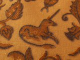 SCALAMANDRE ANIMALS CUT VELVET TOBACCO UNICORN HORSE FOX RT$284/