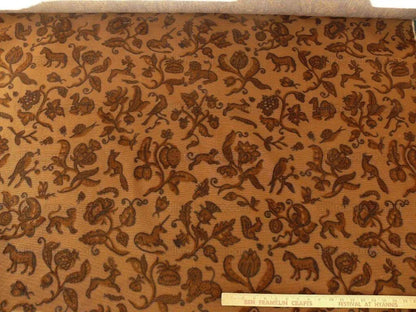 Scalamandre Animals Cut Velvet Tobacco Unicorn Horse Fox Rt$284/