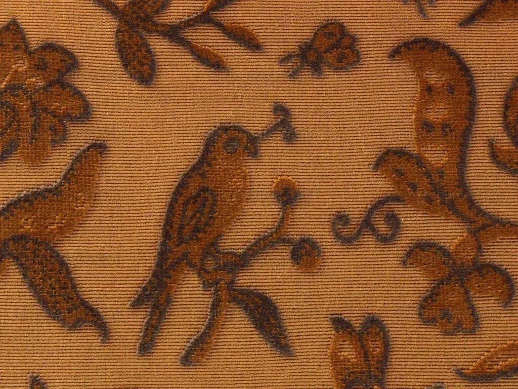 Scalamandre Animals Cut Velvet Tobacco Unicorn Horse Fox Rt$284/