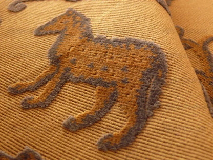 Scalamandre Animals Cut Velvet Tobacco Unicorn Horse Fox Rt$284/