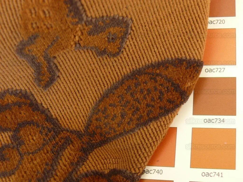 Scalamandre Animals Cut Velvet Tobacco Unicorn Horse Fox Rt$284/