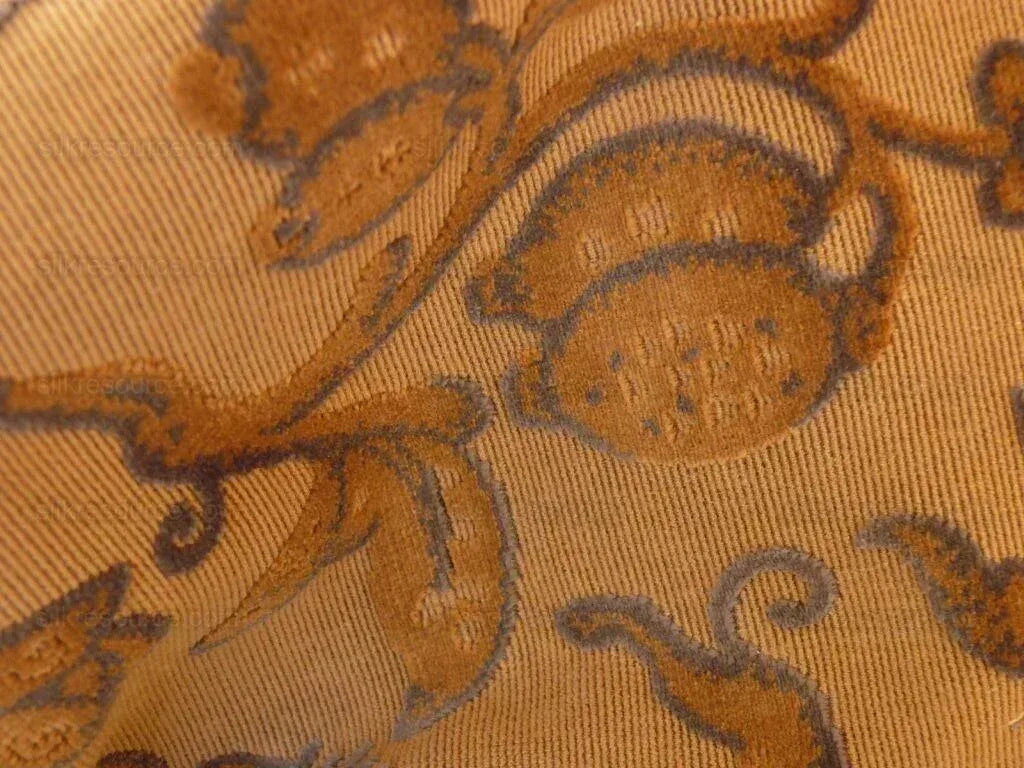 Scalamandre Animals Cut Velvet Tobacco Unicorn Horse Fox Rt$284/