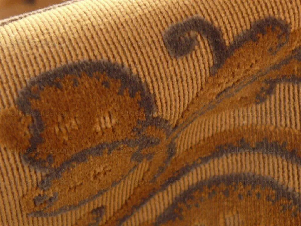 Scalamandre Animals Cut Velvet Tobacco Unicorn Horse Fox Rt$284/