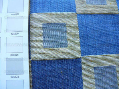 21 Yards Scalamandre Tours Blue &amp; Honey Check Cotton/linen Damask Plaid M
