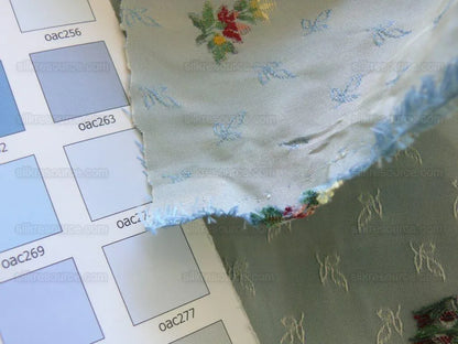 Lee Jofa Samantha Silk Petite Fluer Larkspur Blue Silk Taffeta M