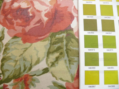 Lee Jofa Tewkesbury Chintz Fr Uk Peach Pink Red Roses On Biscuit Cotton