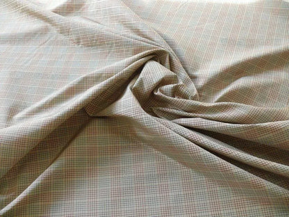 By Yard Lee Jofa Stately Silk Taffeta Plaid Cadet Blue MSRP USD 299Y