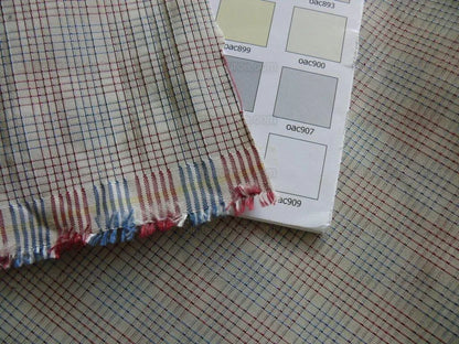 By Yard Lee Jofa Stately Silk Taffeta Plaid Cadet Blue MSRP USD 299Y