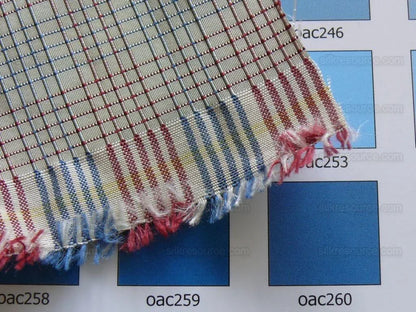 By Yard Lee Jofa Stately Silk Taffeta Plaid Cadet Blue MSRP USD 299Y