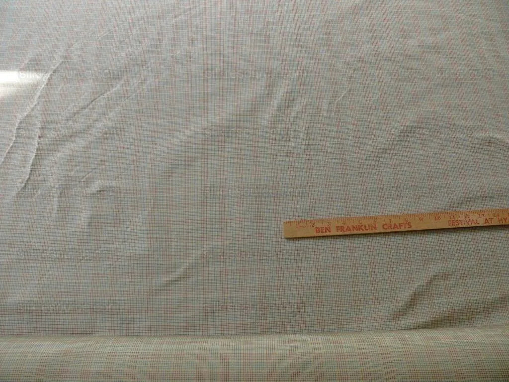 By Yard Lee Jofa Stately Silk Taffeta Plaid Cadet Blue MSRP USD 299Y