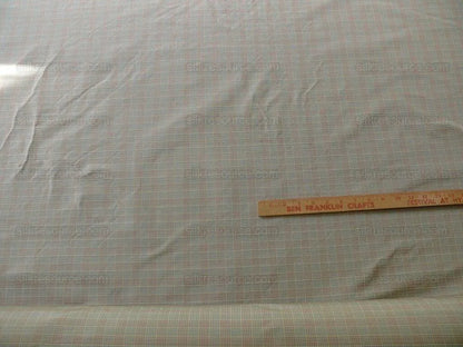 By Yard Lee Jofa Stately Silk Taffeta Plaid Cadet Blue MSRP USD 299Y