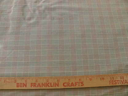 By Yard Lee Jofa Stately Silk Taffeta Plaid Cadet Blue MSRP USD 299Y