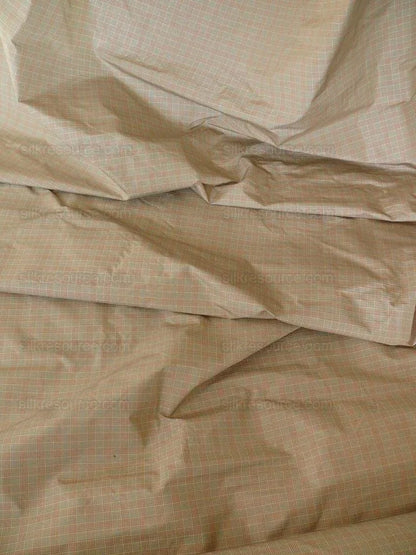 By Yard Lee Jofa Stately Silk Taffeta Plaid Cadet Blue MSRP USD 299Y