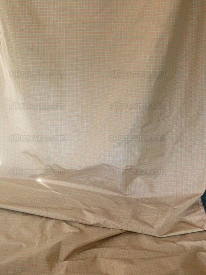 By Yard Lee Jofa Stately Silk Taffeta Plaid Cadet Blue MSRP USD 299Y