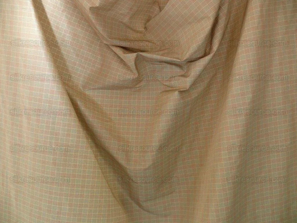 By Yard Lee Jofa Stately Silk Taffeta Plaid Cadet Blue MSRP USD 299Y