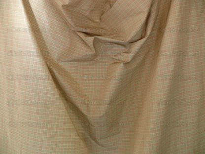 By Yard Lee Jofa Stately Silk Taffeta Plaid Cadet Blue MSRP USD 299Y