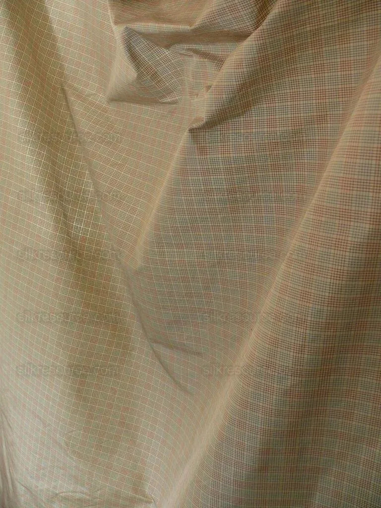 By Yard Lee Jofa Stately Silk Taffeta Plaid Cadet Blue MSRP USD 299Y
