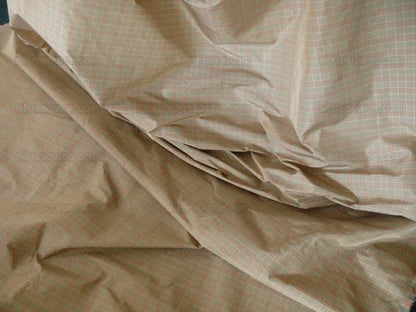 By Yard Lee Jofa Stately Silk Taffeta Plaid Cadet Blue MSRP USD 299Y