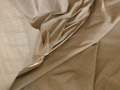 By Yard Lee Jofa Stately Silk Taffeta Plaid Cadet Blue MSRP USD 299Y