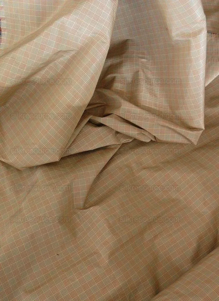 By Yard Lee Jofa Stately Silk Taffeta Plaid Cadet Blue MSRP USD 299Y