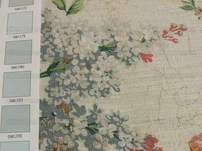 By Yard Lee Jofa Ashurst Peony Tulip Lilac Rose 100% Linen Print on Ecru Handprint English Chintz UK MSRP USD 139/Y