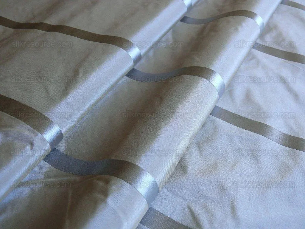 8.1Y ZIMMER & ROHDE 100%SILK TAFFETA TAUPE GRAY MOCHA SILVER