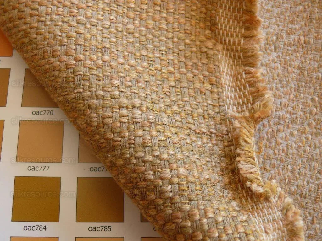 Scalamandre Dorset Texture Jacquard Honey Brown Cotton/rayon