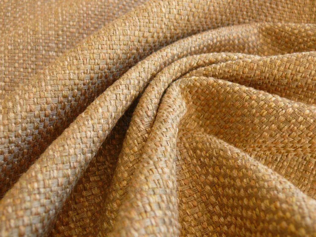 Scalamandre Dorset Texture Jacquard Honey Brown Cotton/rayon
