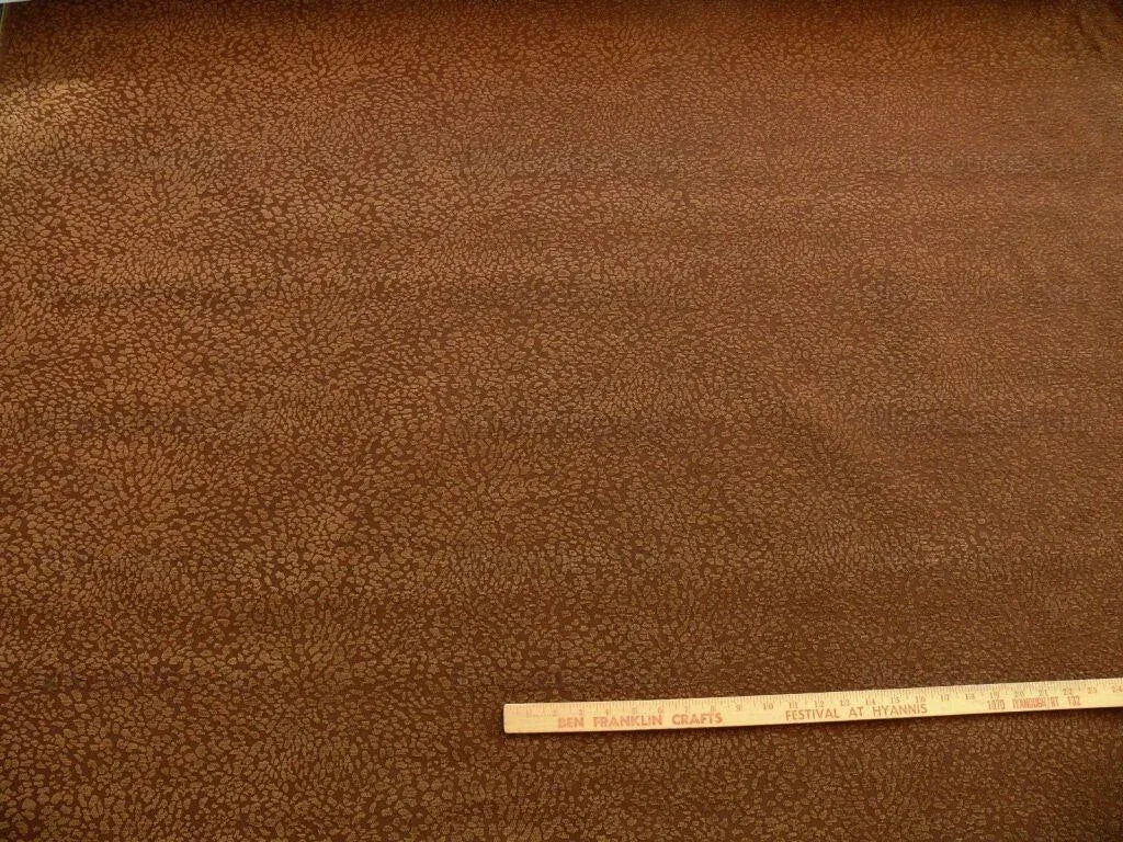 7.125y Kravet Brown Chocolate Cheetah Cut Chenille Animal Skin