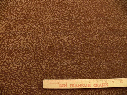 7.125y Kravet Brown Chocolate Cheetah Cut Chenille Animal Skin