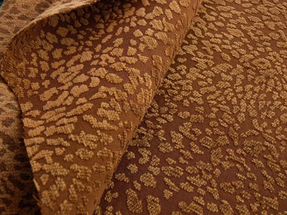 7.125y Kravet Brown Chocolate Cheetah Cut Chenille Animal Skin