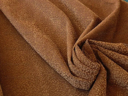 7.125y Kravet Brown Chocolate Cheetah Cut Chenille Animal Skin