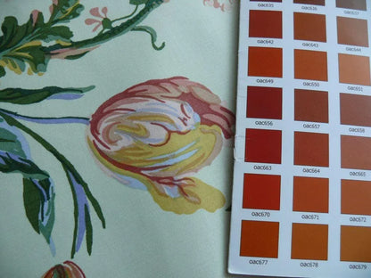 8.25Y Brunschwig &amp; Fils MAINTENON HISTORICAL PRINT TULIPS Rose Iris Poppy CHINTZ