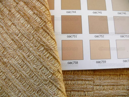 BTY SCALAMANDRE DONALD TEXTURE GOLD RAYON CHENILLE JACQUARD