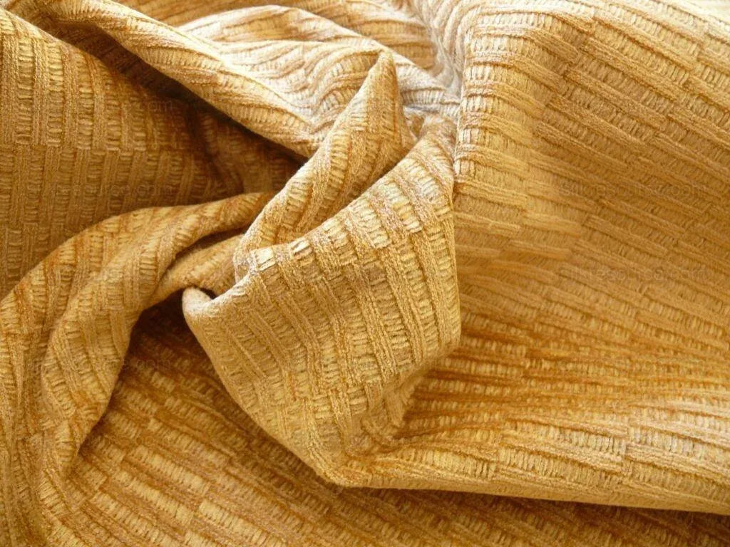 Bty Scalamandre Donald Texture Gold Rayon Chenille Jacquard