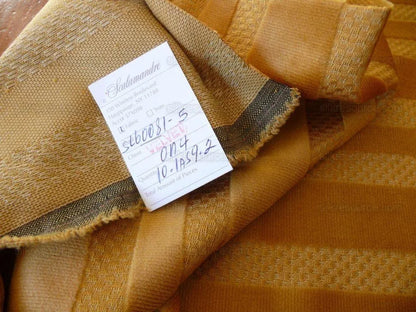 Bty Scalamandre Prairie Stripe Velvet Honey Gold Brown