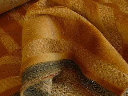 Bty Scalamandre Prairie Stripe Velvet Honey Gold Brown