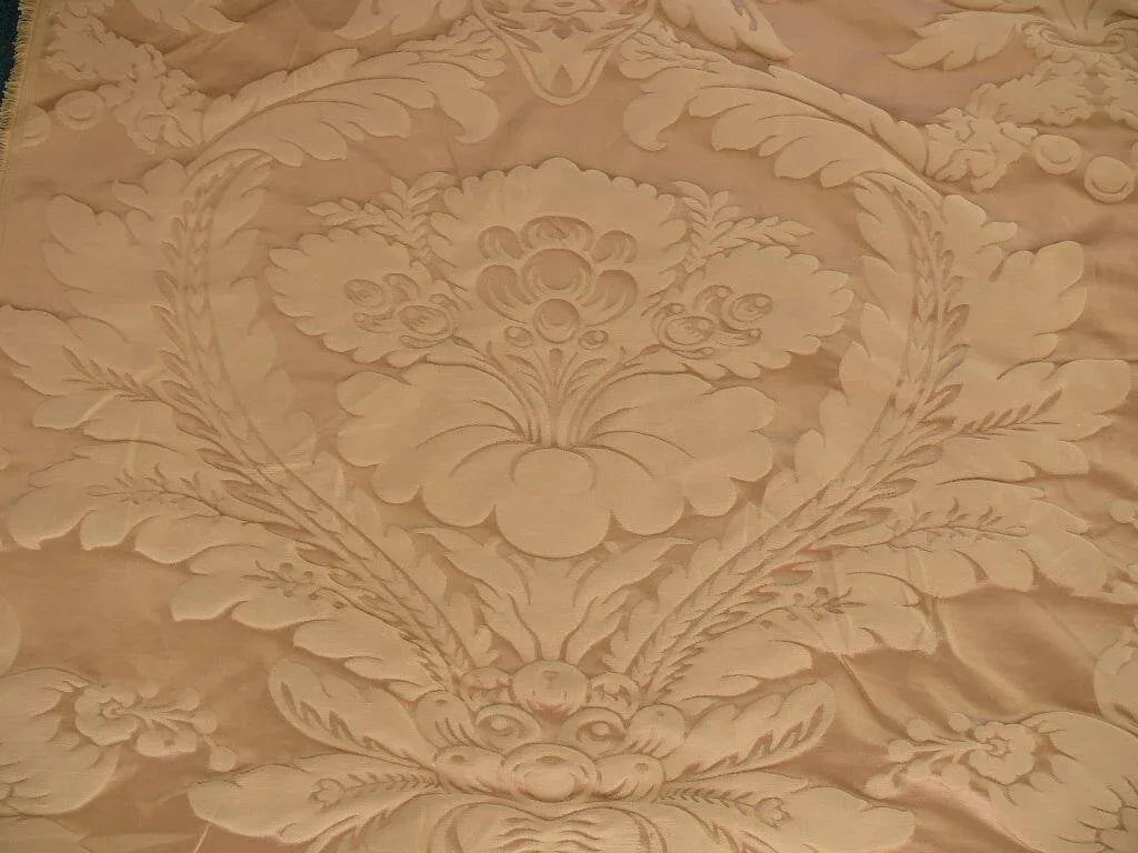 CLARENCE HOUSE COSETTE SAND SILK & COTTON SATIN DAMASK