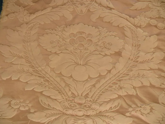 CLARENCE HOUSE COSETTE SAND SILK & COTTON SATIN DAMASK