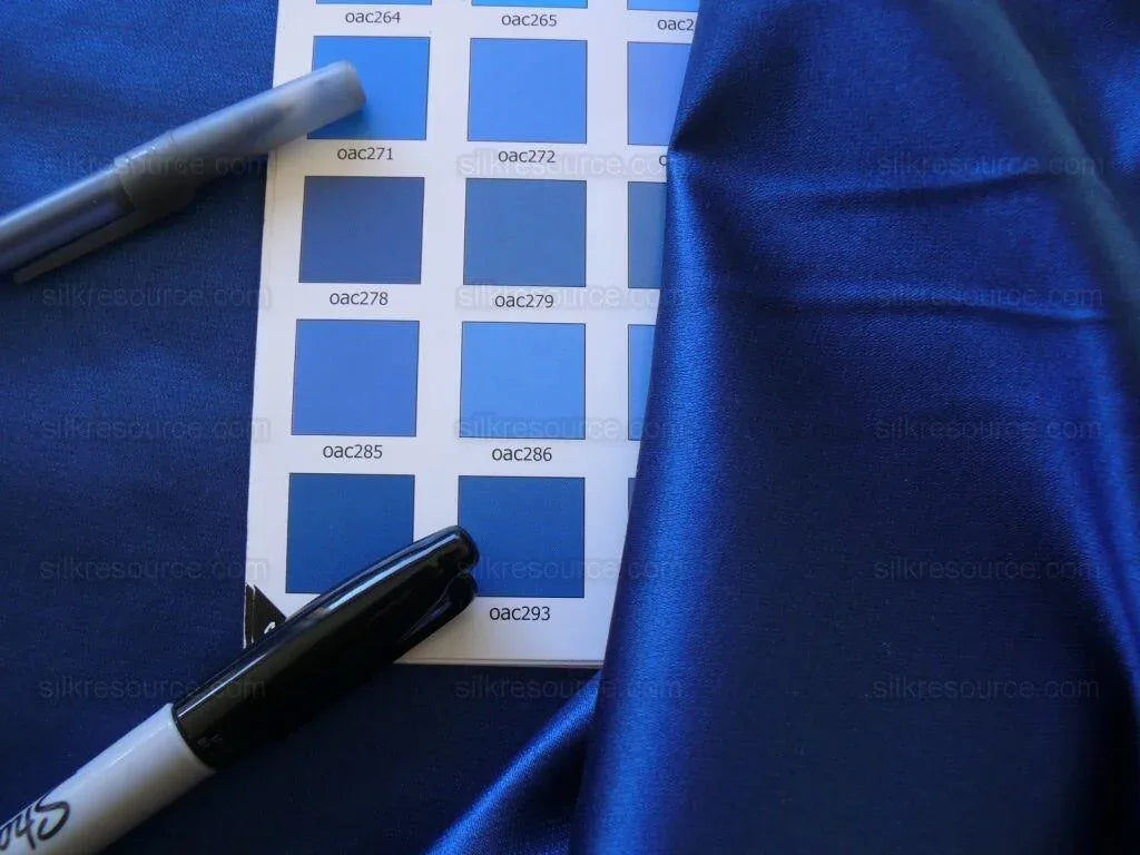 Ralph Lauren Silk Satin Prussia Blue MSRP USD 296/Y Bty