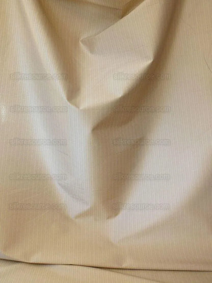 By yard Bergamo Rubelli Silver Charcoal Pale Gold Silver Pinstripe Silk Faille Jacquard with Backing MSRP USD278/Y