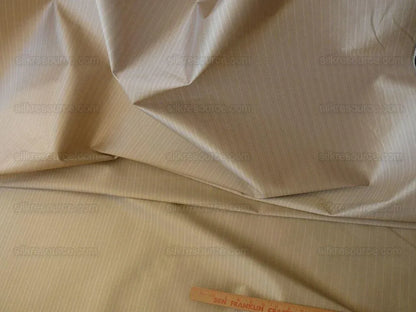 By yard Bergamo Rubelli Silver Charcoal Pale Gold Silver Pinstripe Silk Faille Jacquard with Backing MSRP USD278/Y