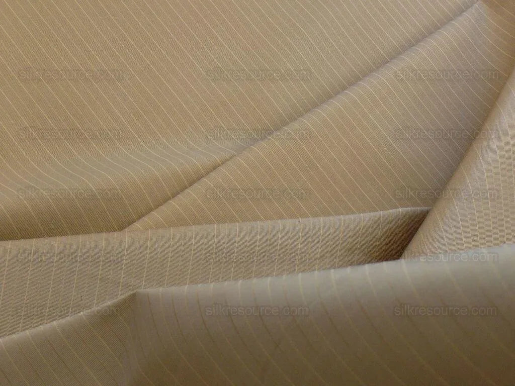 By yard Bergamo Rubelli Silver Charcoal Pale Gold Silver Pinstripe Silk Faille Jacquard with Backing MSRP USD278/Y