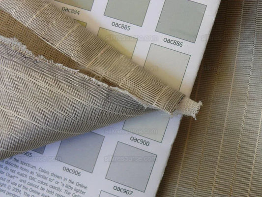 By yard Bergamo Rubelli Silver Charcoal Pale Gold Silver Pinstripe Silk Faille Jacquard with Backing MSRP USD278/Y