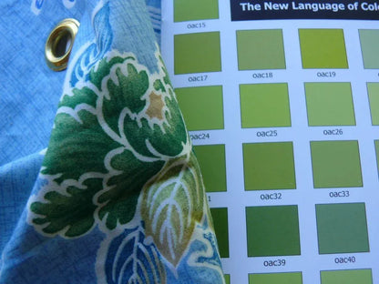 Brunschwig &amp; Fils Shishi Peony &amp; Chinese Lion On Turquoise Cotton MSRP USD 336/Y