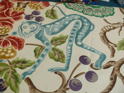 BY YD CLARENCE HOUSE OLANA LINEN MONKEY PRINT