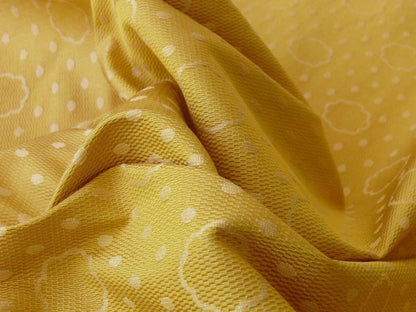 1.1Y SCALAMANDRE REVEILLON UNITO GIALLO GOLDEN CLOUDS & DOTS