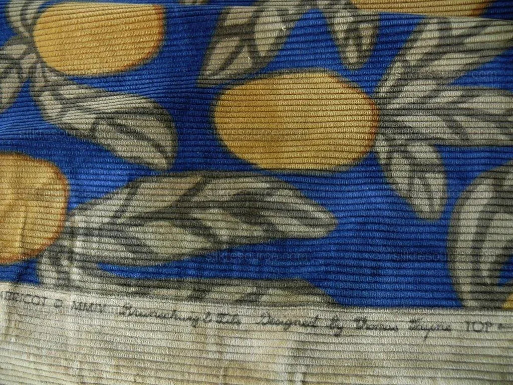 By Yard Brunschwig &amp; Fils Tropical Apricot Print Velvet Corduroy 100% Cotton 1208 MSRP280/Y