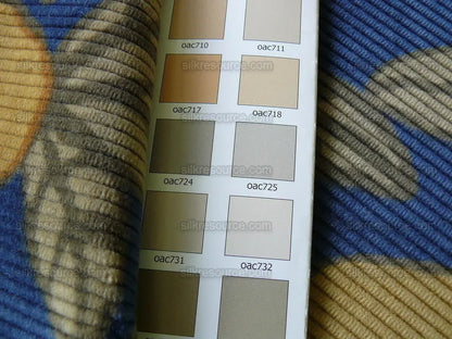 By Yard Brunschwig &amp; Fils Tropical Apricot Print Velvet Corduroy 100% Cotton 1208 MSRP280/Y